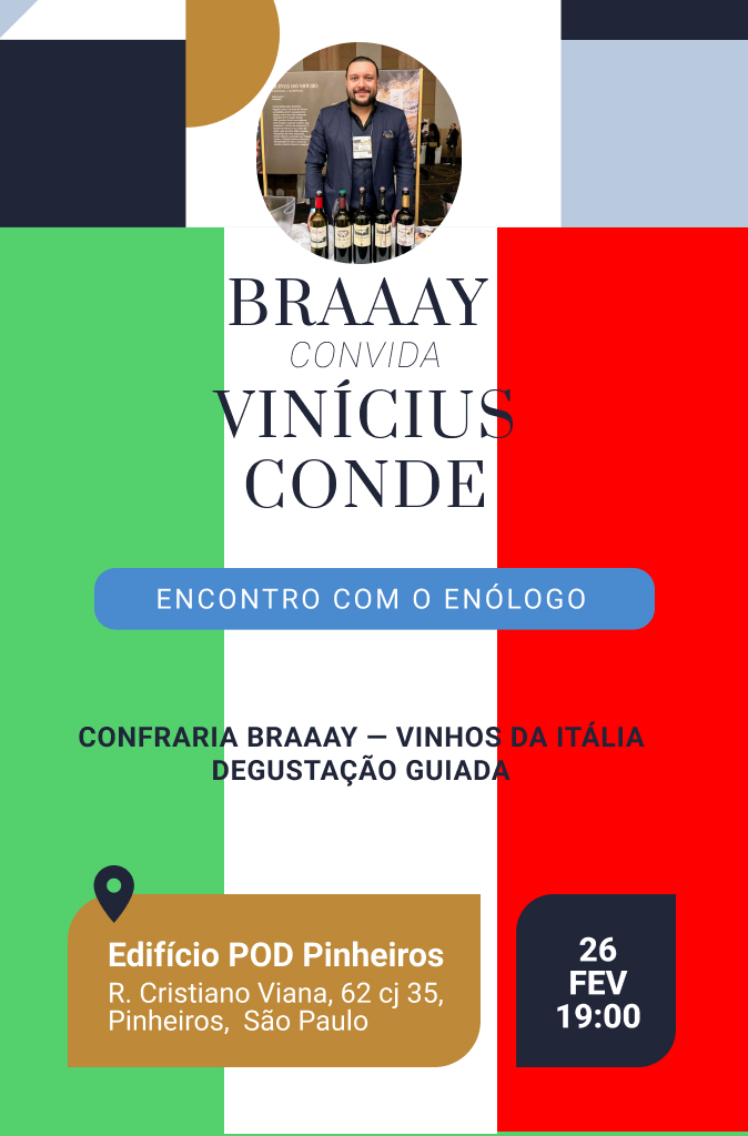 "Confraria Braaay – Vinhos da Itália com Vinícius Conde"