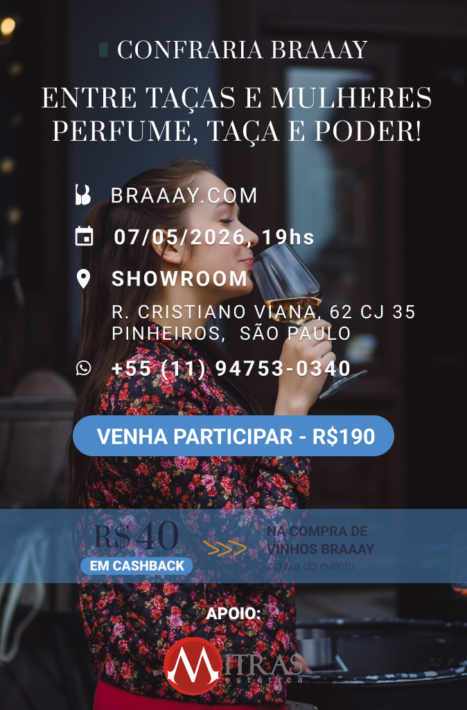 "8ª Edição da Confraria Entre Taças e Mulheres: Perfume, Taça e Poder"